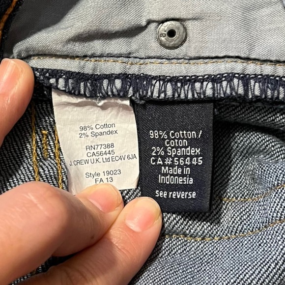 J. Crew Matchstick Jeans Dark Blue Women's 28 Regular Stretch Straight Low Rise - Picture 7 of 8